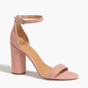 J. Crew Suede Block Heel Sandals